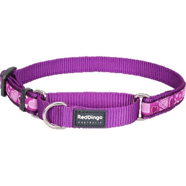 Red Dingo Red Dingo MC-BZ-PU-SM Martingale Dog Collar Design Breezy Love Purple; Small MC-BZ-PU-SM